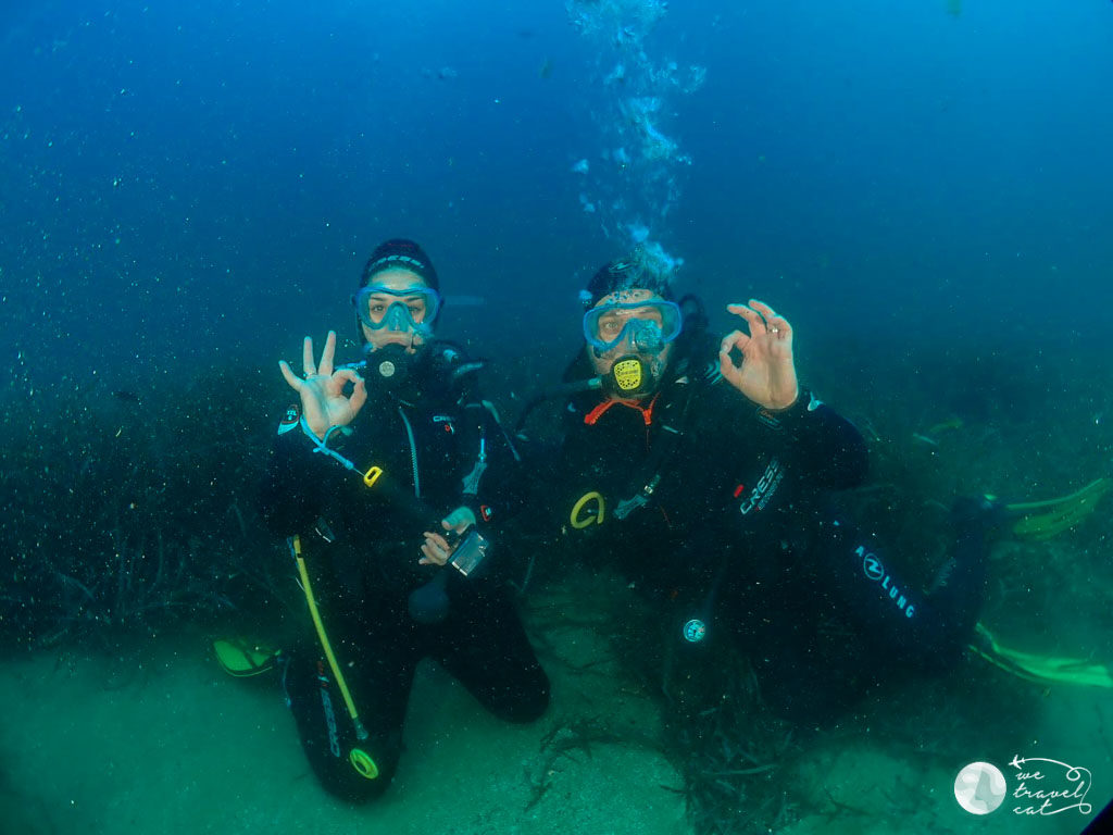 La Cris i en Carles fent submarinisme a Mataró - wetravel.cat